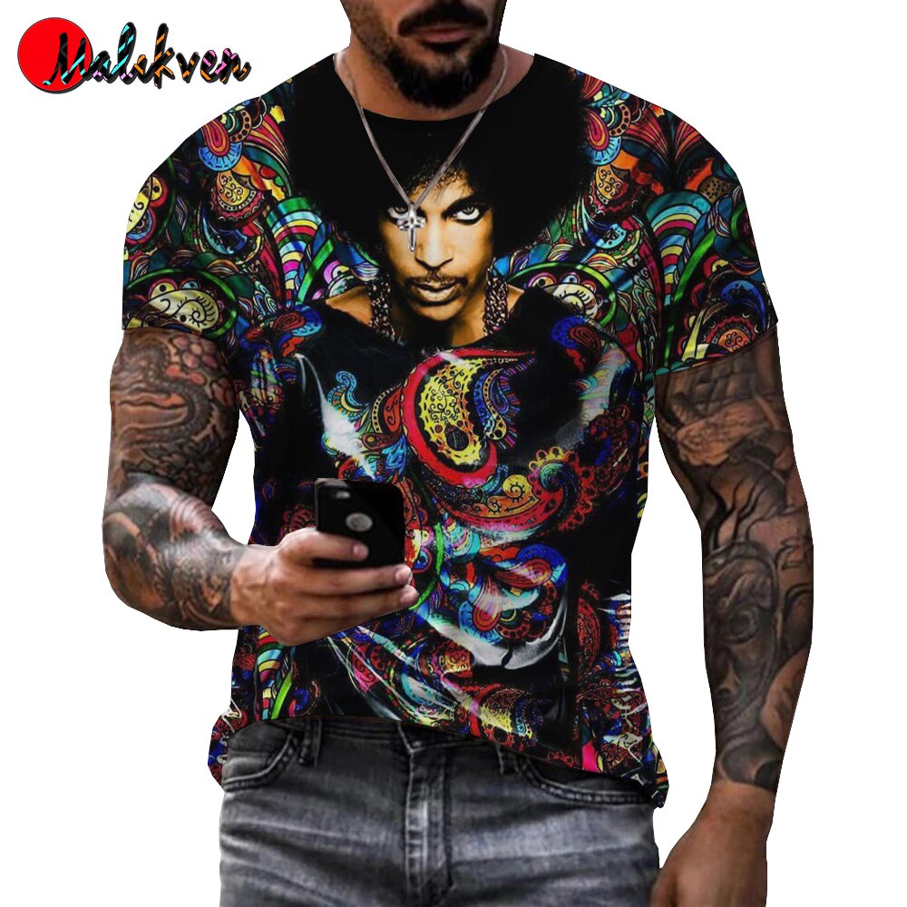 Herren Prince 3D T-Shirt Rundhals Unisex Sommer Streetwear