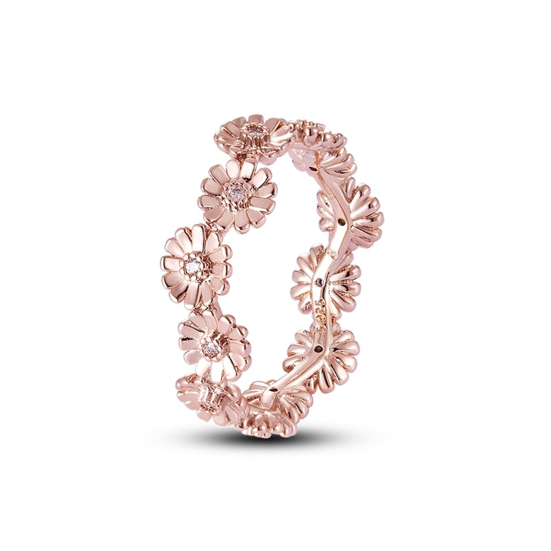 Massiv Sterling Silber 925er Ring filigran Fashion Damenring mit 3A Zirkonia
