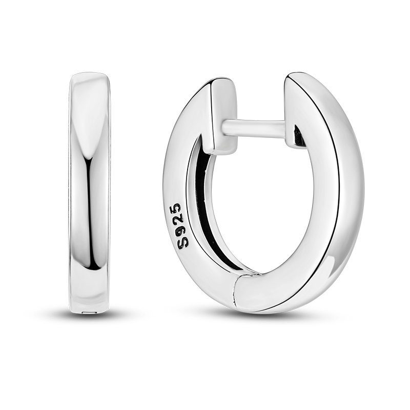 1 Paar Creolen aus 925 sterling Silber Ohrringe Ohrschmuck Zirkonia Ohrstecker