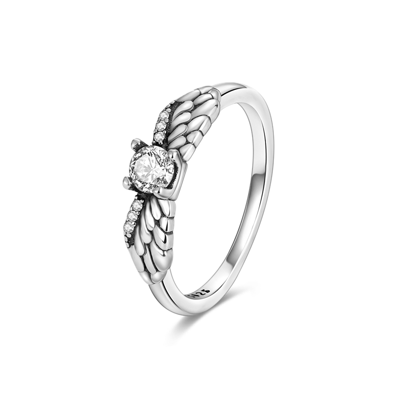 Massiv Sterling Silber 925 Ring filigran Fashion Damenring mit AAA Zirkonia