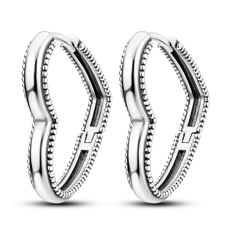 1 Paar Creolen aus 925 sterling Silber Ohrringe Ohrschmuck Zirkonia Ohrstecker