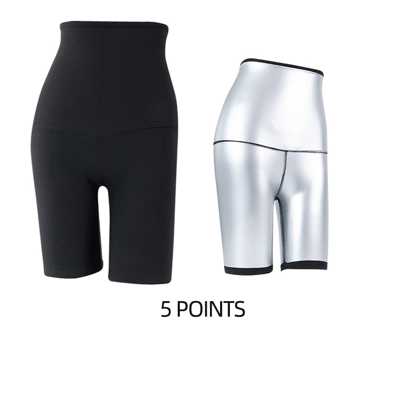 Damen Neopren Sauna Hose Schwitzhose Yogahose Thermoeffekt Abnehmen Hose Leggins