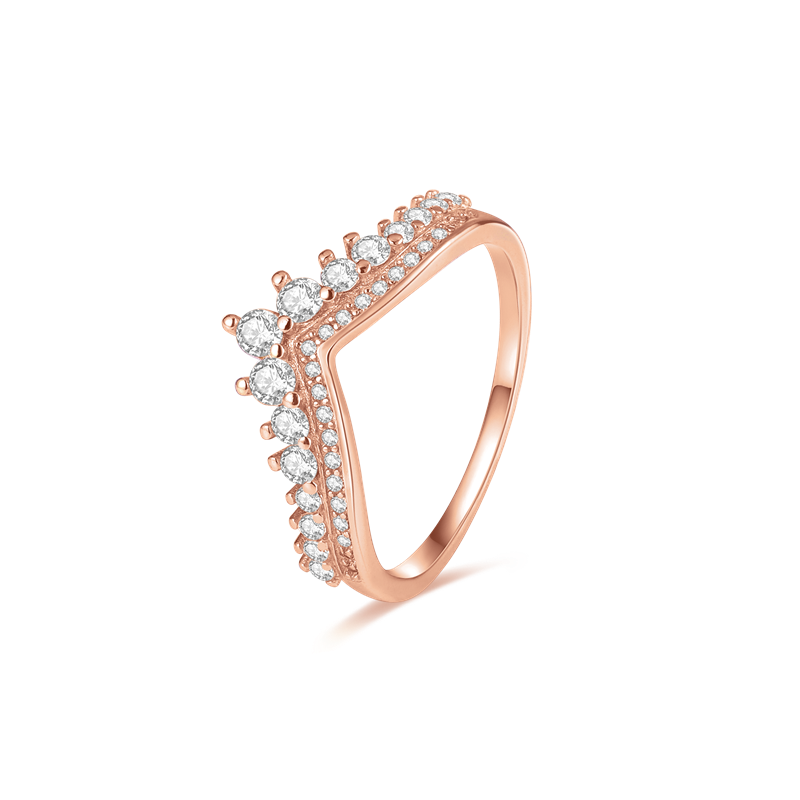 Massiv Sterling Silber 925 Ring filigran Fashion Damenring mit AAA Zirkonia