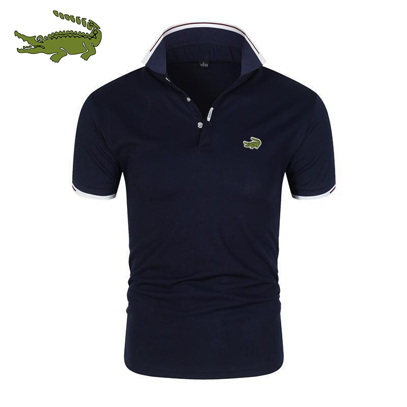 Herren Poloshirt Kontrast Kragen Polo Kurzarm Slim Fit Hemd Polohemd T-Shirt NEU