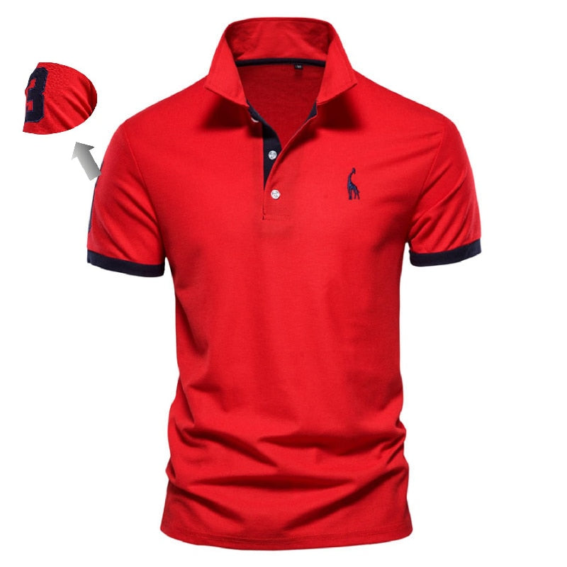 Herren Poloshirt Kontrast Kragen Polo Kurzarm Slim Fit Hemd Polohemd T-Shirt NEU