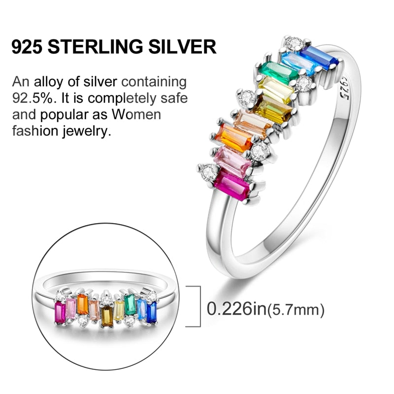 Massiv Sterling Silber 925 Ring filigran Fashion Damenring mit AAA Zirkonia