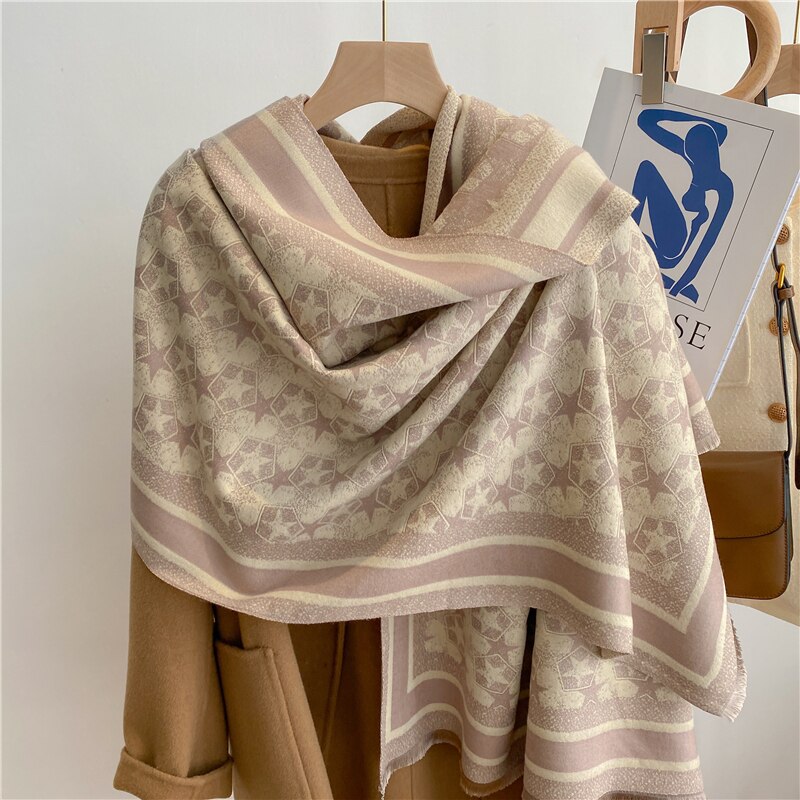 XXL Damen Winterschal Kaschmir Viskose Stola Schlauchschal  Halstuch Strickschal Loop NEU
