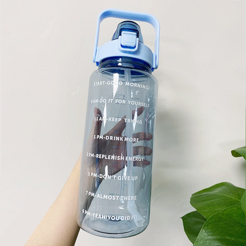 2L Trinkflasche Sportflasche Wasserflasche Getränkeflasche BPA-frei Tritanflasche