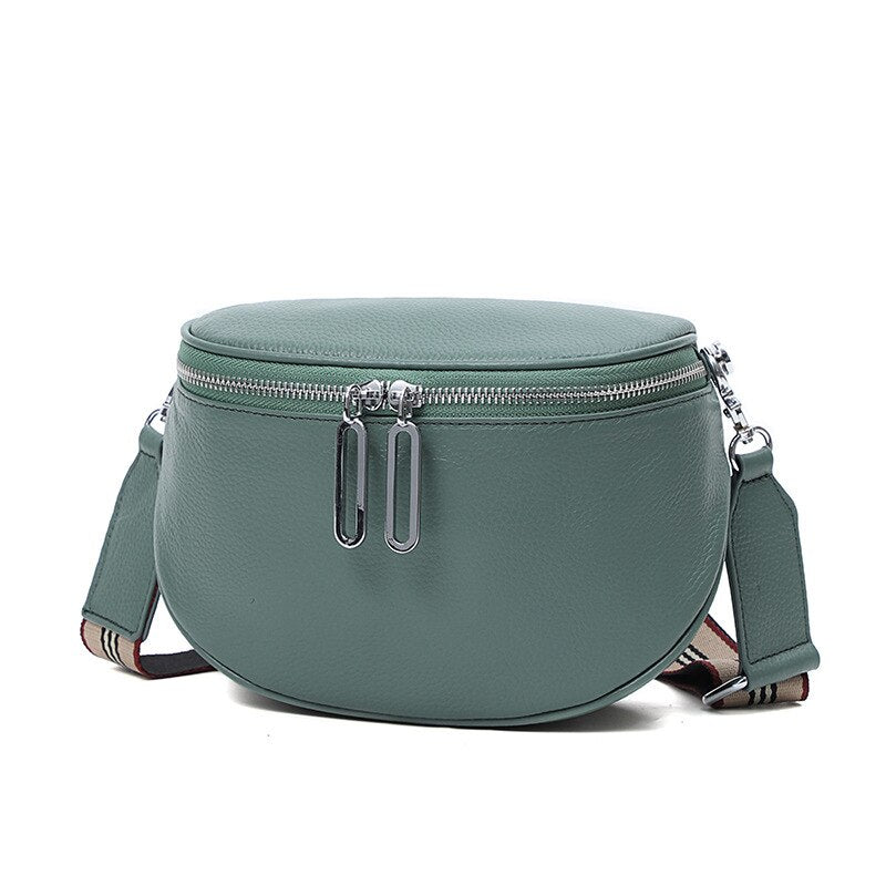 ECHT LEDER CROSSOVER BAUCHTASCHE HÜFTTASCHE UMHÄNGETASCHE BODYBAG NEU