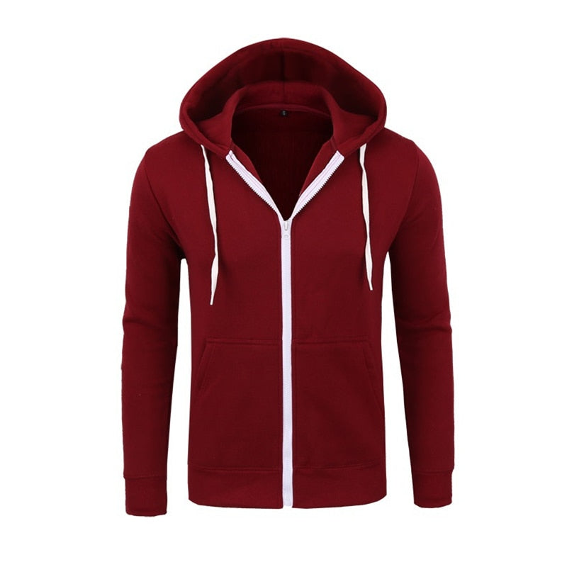 Herren Zipper Kapuzenpullover Sweatjacke Pullover Hoodie Sweatshirt