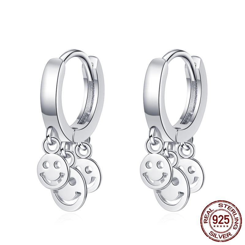 1 Paar Creolen aus 925 sterling Silber Ohrringe Ohrschmuck Zirkonia Ohrstecker