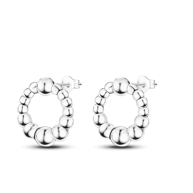 1 Paar Creolen aus 925 sterling Silber Ohrringe Ohrschmuck Zirkonia Ohrstecker