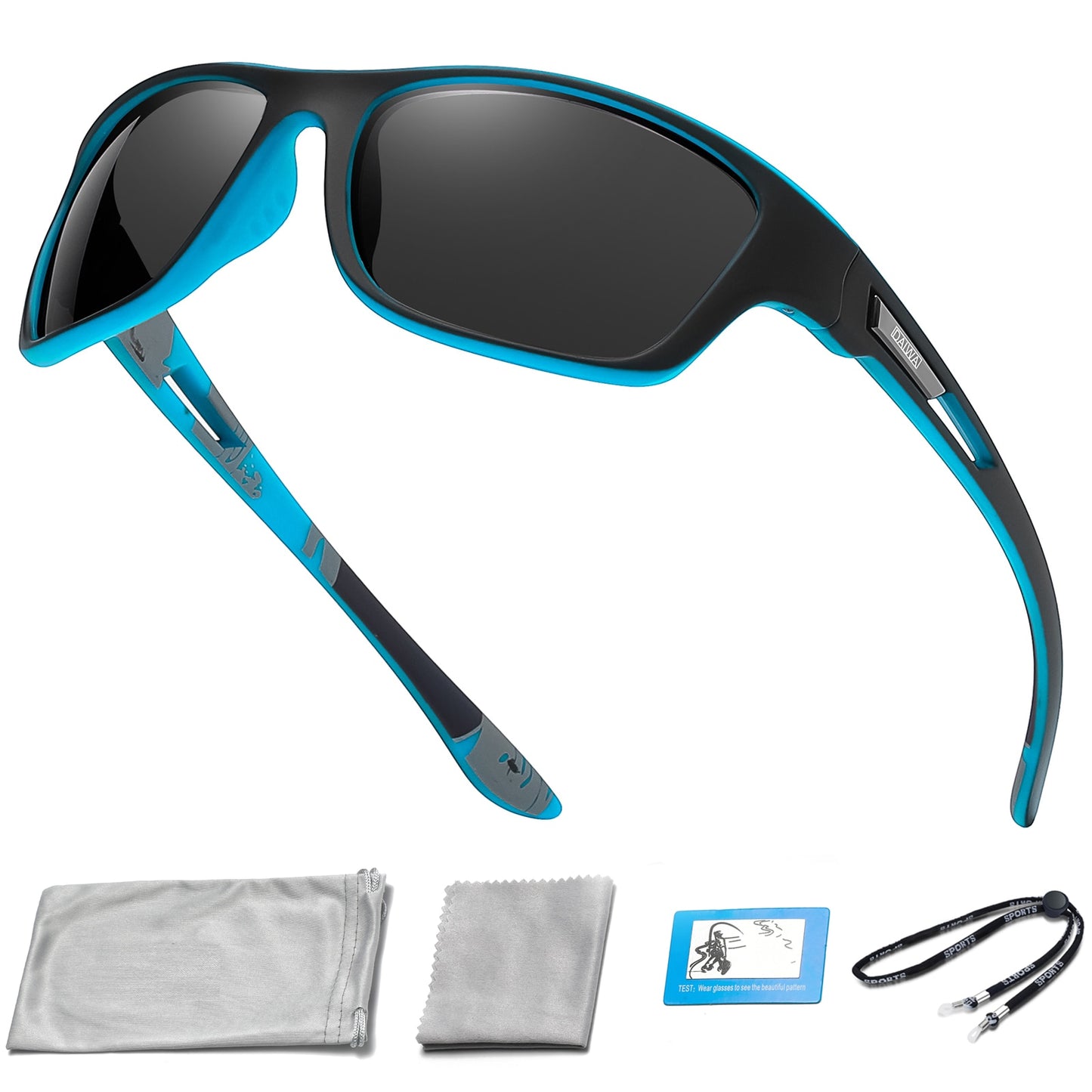 Dalwa Polarisierte Sonnenbrille Männer Frauen Square Outdoor Sport UV400 Angeln