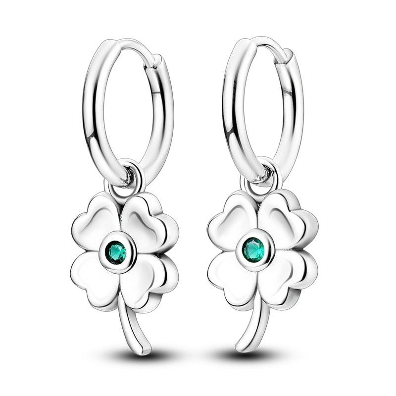 1 Paar Creolen aus 925 sterling Silber Ohrringe Ohrschmuck Zirkonia Ohrstecker