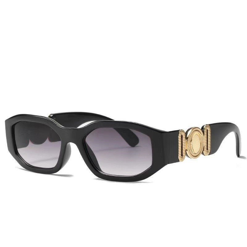 Designer Sonnenbrille Damen Herren Quadratische Übergröße Gläser Vintage UV400