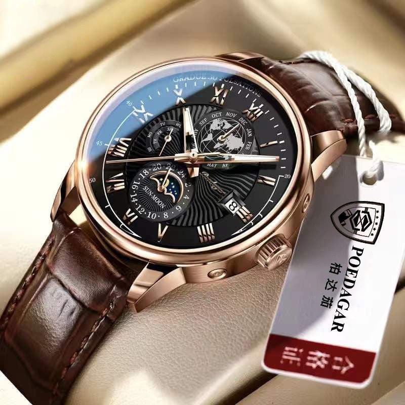 Orologio Uomo Quarzo Acciaio Inossidabile Orologio digitale Cronografo sportivo