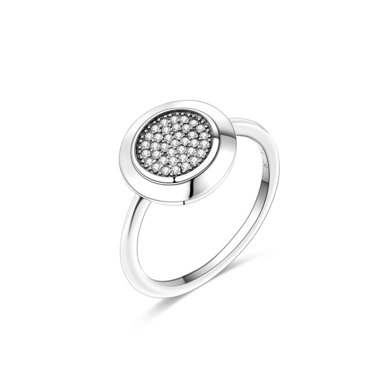 Massiv Sterling Silber 925 Ring filigran Fashion Damenring mit AAA Zirkonia