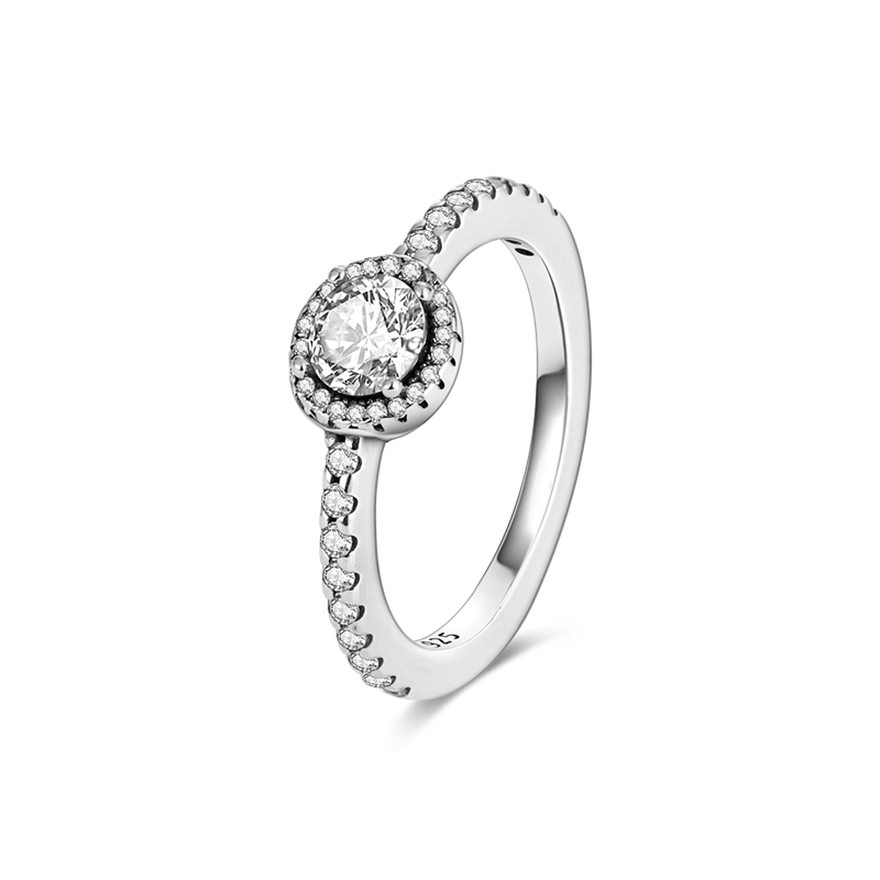 Massiv Sterling Silber 925 Ring filigran Fashion Damenring mit AAA Zirkonia