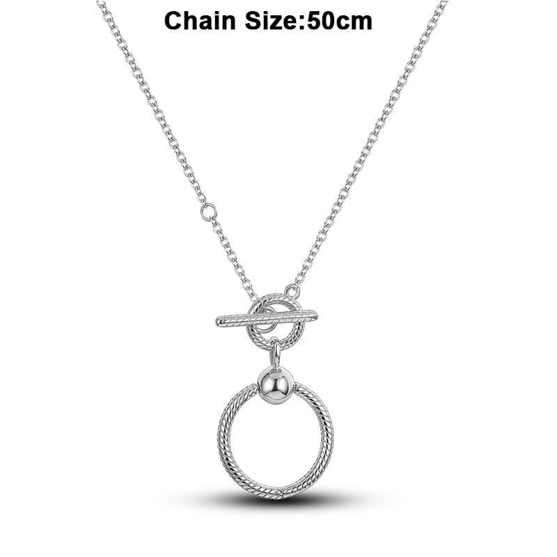 Massiv Sterling Silber 925 Panzerkette Fashion Halskette mit Zirkonia Anhänger Damen