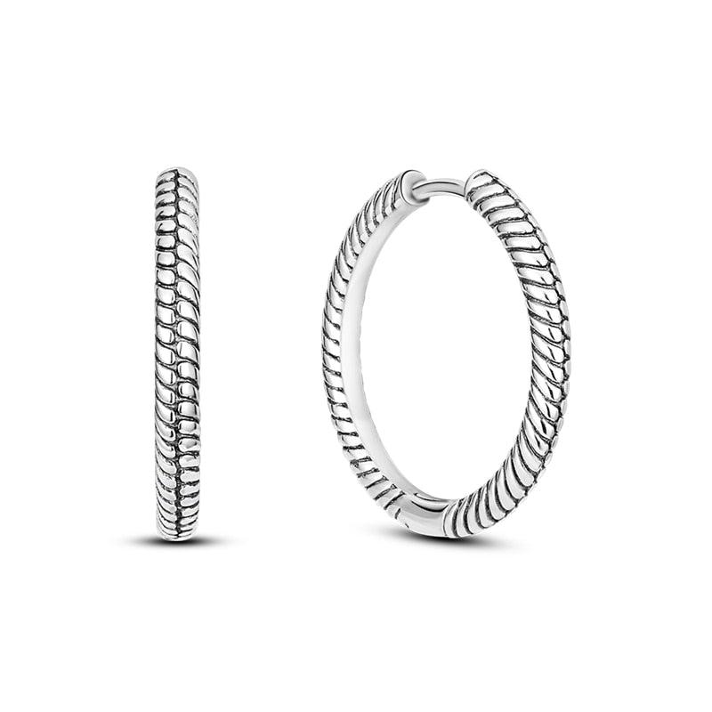 1 Paar Creolen aus 925 sterling Silber Ohrringe Ohrschmuck Zirkonia Ohrstecker