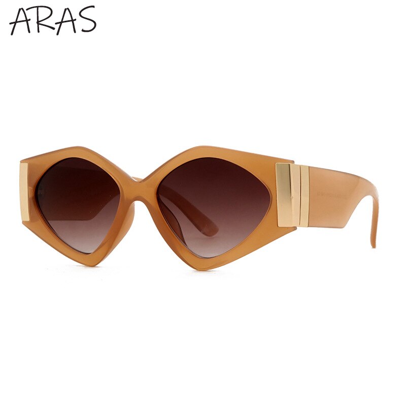 Fashion Rhombus Damen Cat Eye Sonnenbrille Luxusmarke UV400