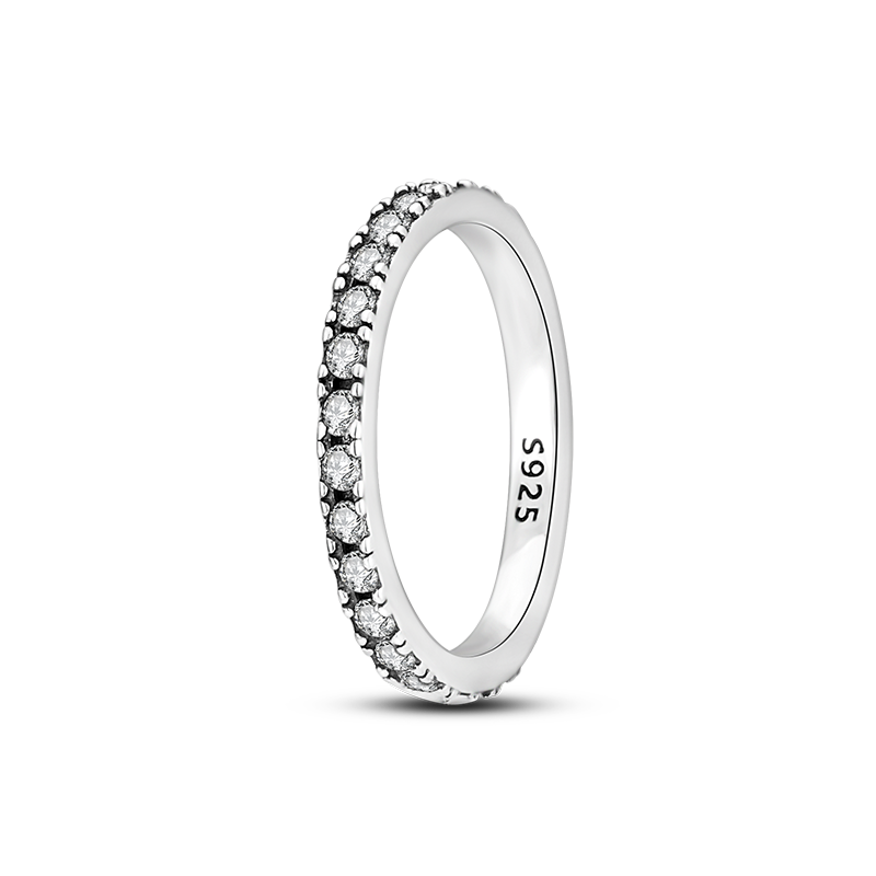 Massiv Sterling Silber 925 Ring filigran Fashion Damenring mit AAA Zirkonia