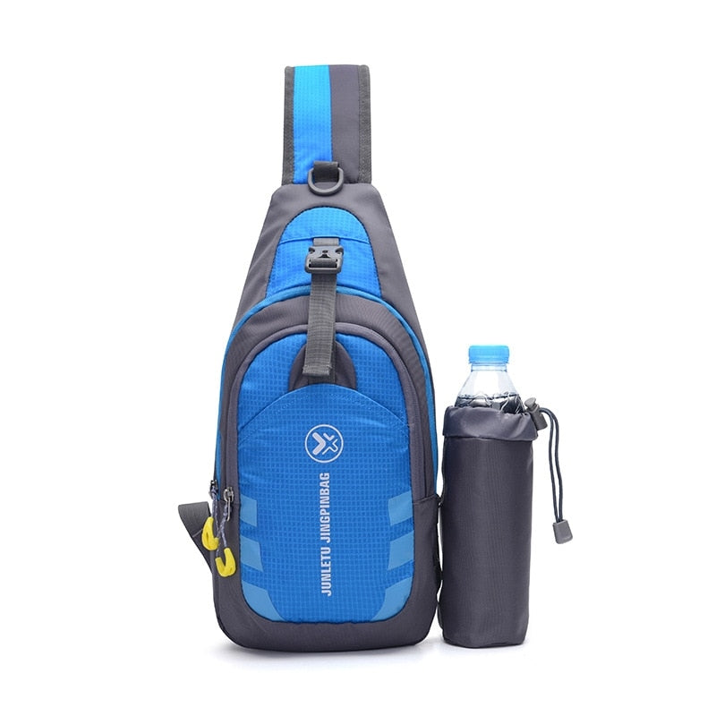 Brusttasche CROSSOVER BAUCHTASCHE HÜFTTASCHE UMHÄNGETASCHE mit Flasche Rucksack