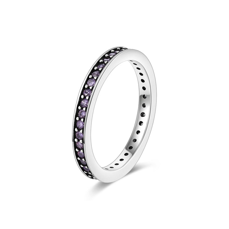 Massiv Sterling Silber 925 Ring filigran Fashion Damenring mit AAA Zirkonia