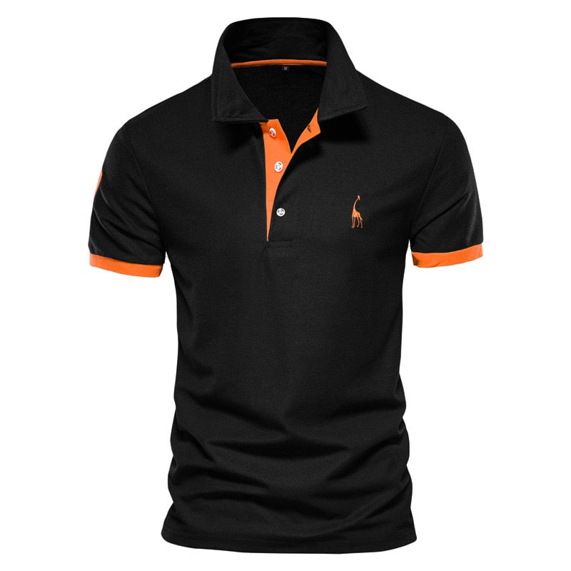 Herren Poloshirt Kontrast Kragen Polo Kurzarm Slim Fit Hemd Polohemd T-Shirt NEU