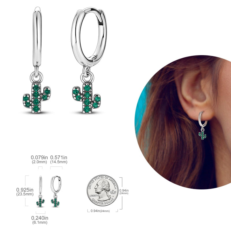 1 Paar Creolen aus 925 sterling Silber Ohrringe Ohrschmuck Zirkonia Ohrstecker