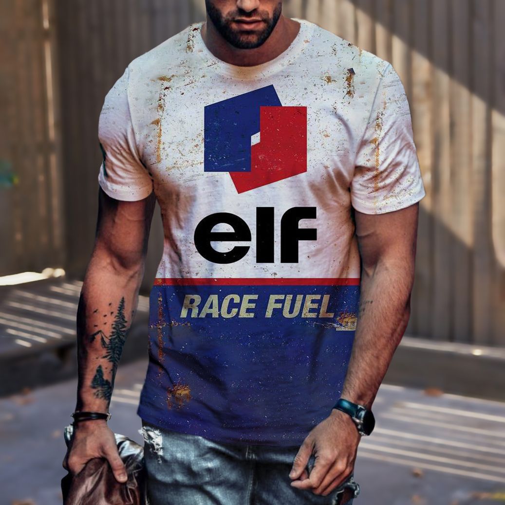 Fashion Herren Vintage Motorsport 3D T-Shirt Rundhals Unisex Sommer Streetwear
