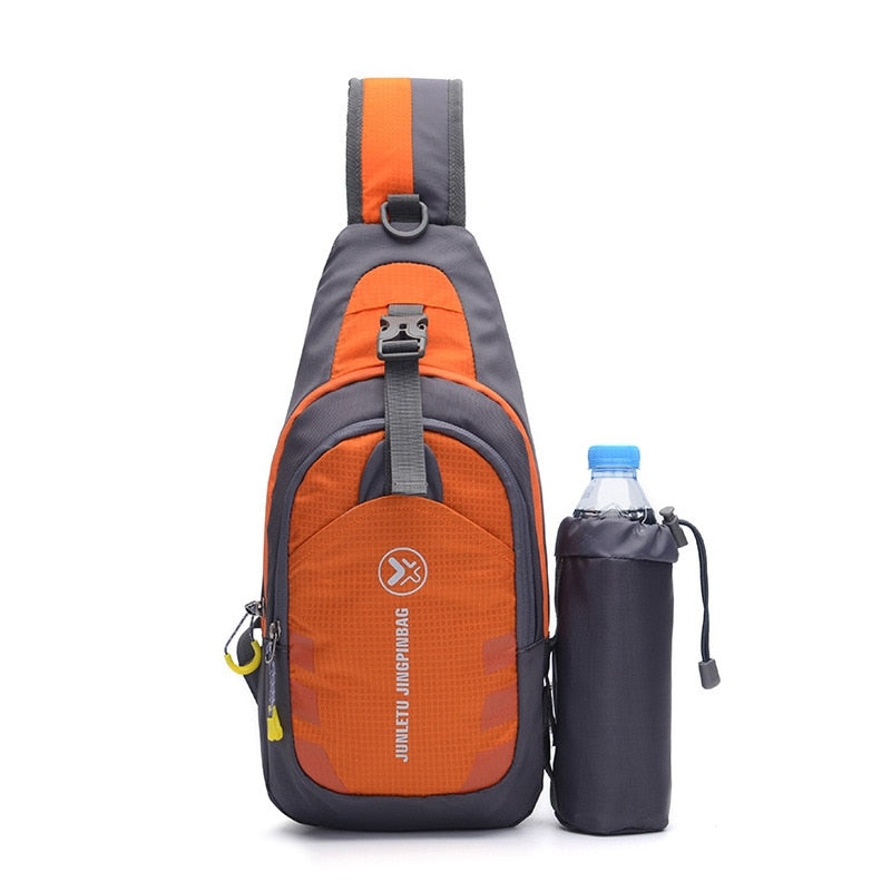 Brusttasche CROSSOVER BAUCHTASCHE HÜFTTASCHE UMHÄNGETASCHE mit Flasche Rucksack