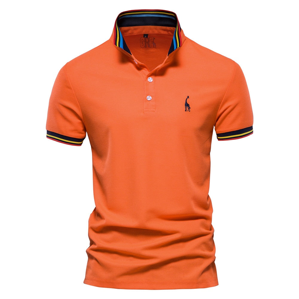 Herren Poloshirt Kontrast Kragen Polo Kurzarm Slim Fit Hemd Polohemd T-Shirt NEU