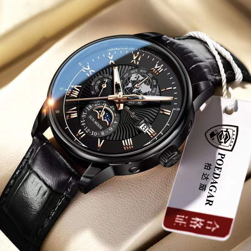 Orologio Uomo Quarzo Acciaio Inossidabile Orologio digitale Cronografo sportivo