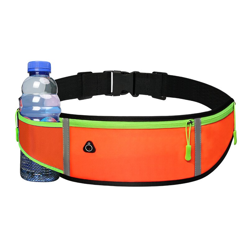 Laufen Gürtel mit Wasserflasche Taille Pack Reißverschlusstaschen Tasche Joggen