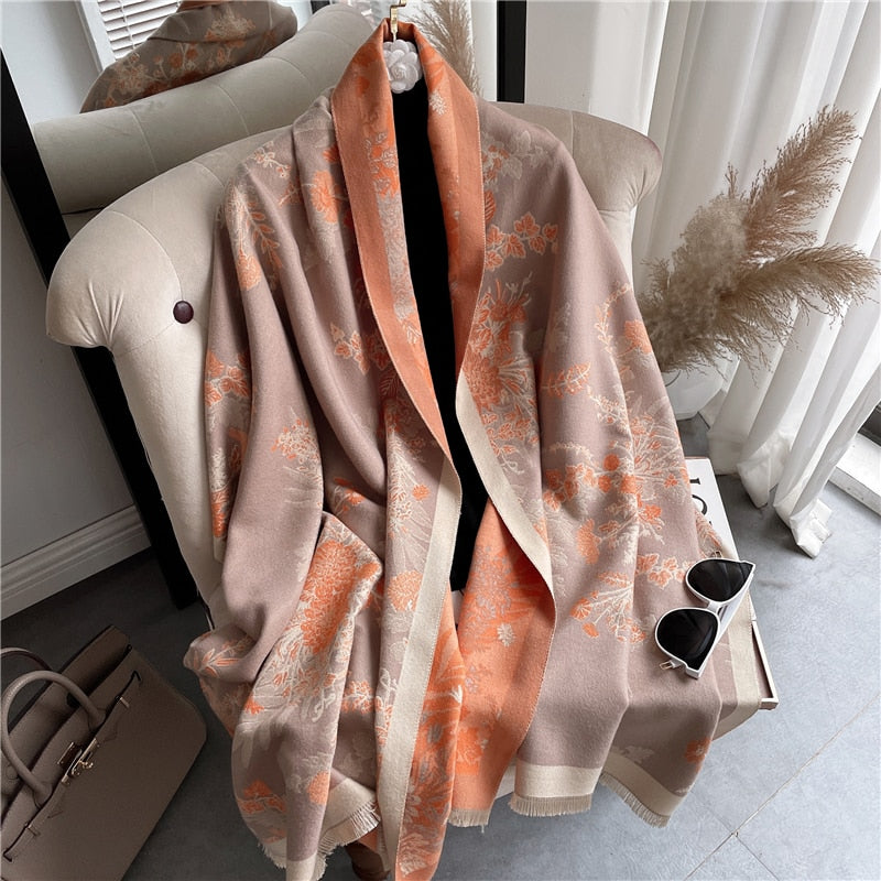 XXL Damen Winterschal Kaschmir Viskose Stola Schlauchschal  Halstuch Strickschal Loop NEU