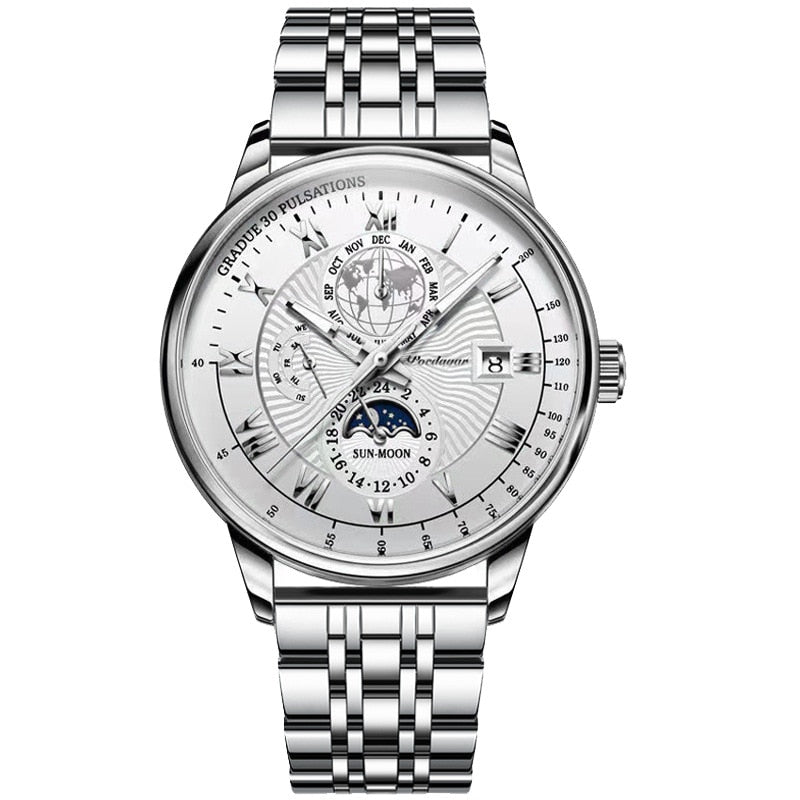 Orologio Uomo Quarzo Acciaio Inossidabile Orologio digitale Cronografo sportivo