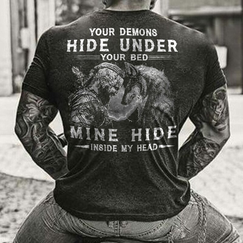 Männer Metal Skull 3D T-Shirt Rundhals Unisex Sommer Streetwear