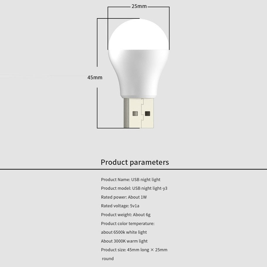 3X USB LED Nachtlicht Augenschutz Lampe Computer Mini Licht Nachtlampe Kinder