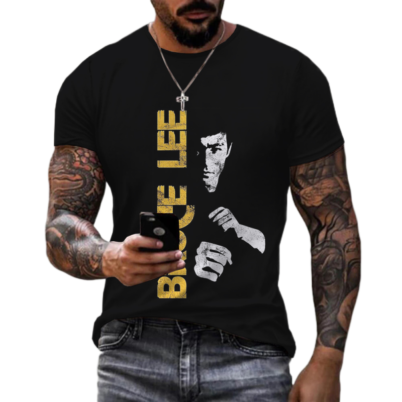 Unisex 3D-T-Shirt Streetwear Fashion Kung Fu Super Star Bruce Lee