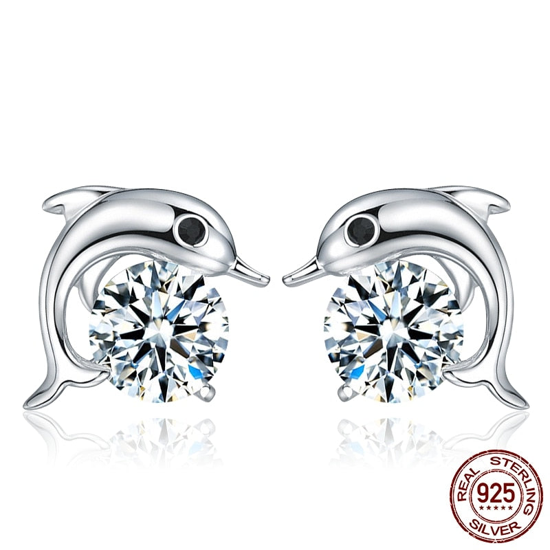 1 Paar Creolen aus 925 sterling Silber Ohrringe Ohrschmuck Zirkonia Ohrstecker