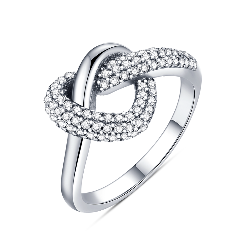 Massiv Sterling Silber 925 Ring filigran Fashion Damenring mit AAA Zirkonia