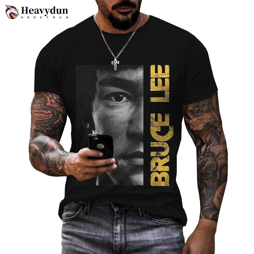 3D-T-Shirt Unisex Streetwear Fashion Kung Fu Super Star Bruce Lee