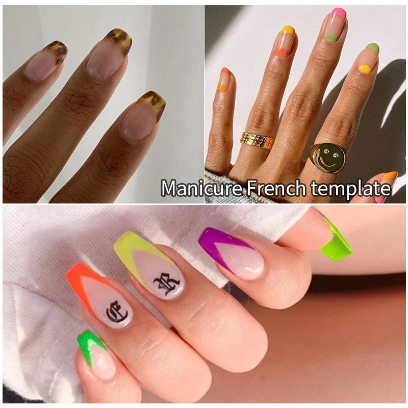 9 Größen French Nail Nagel Kunst Maniküre Schablone Trimmer Styling Tool
