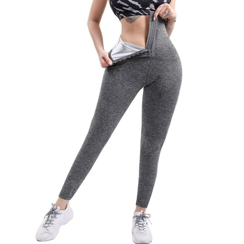 Frauen Sauna Hosen Körper Shaper Leggings Yoga Abnehmen Schweiß Einstellbare