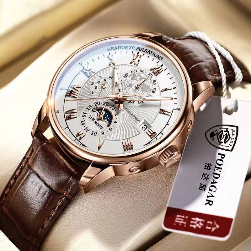 Orologio Uomo Quarzo Acciaio Inossidabile Orologio digitale Cronografo sportivo
