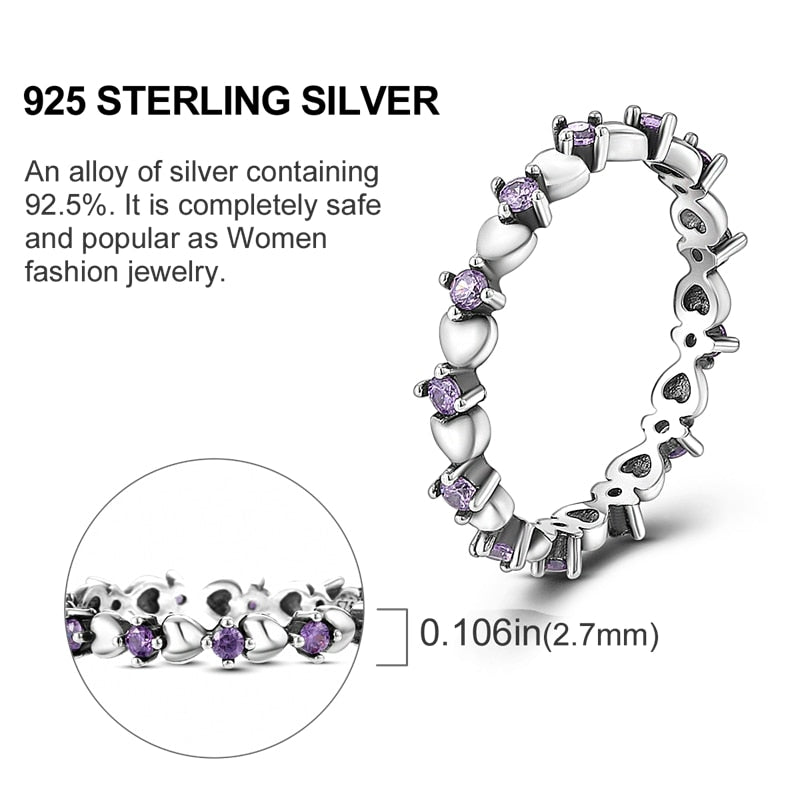 Massiv Sterling Silber 925 Ring filigran Fashion Damenring mit AAA Zirkonia