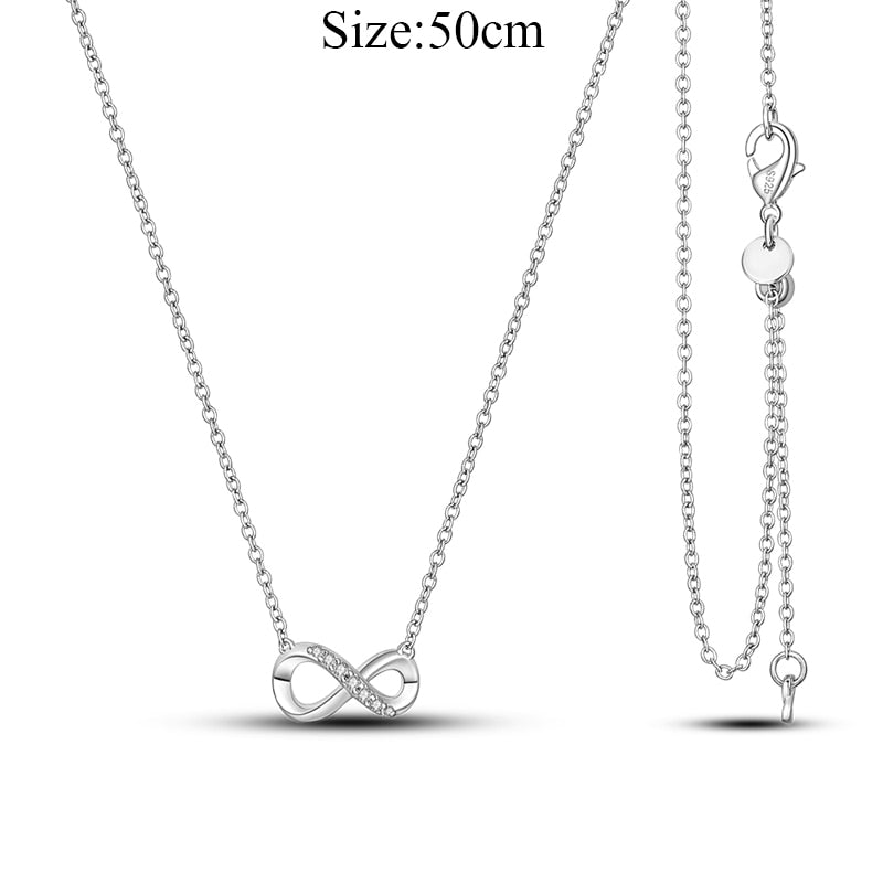 Massiv Sterling Silber 925 Panzerkette Fashion Halskette mit Zirkonia Anhänger Damen
