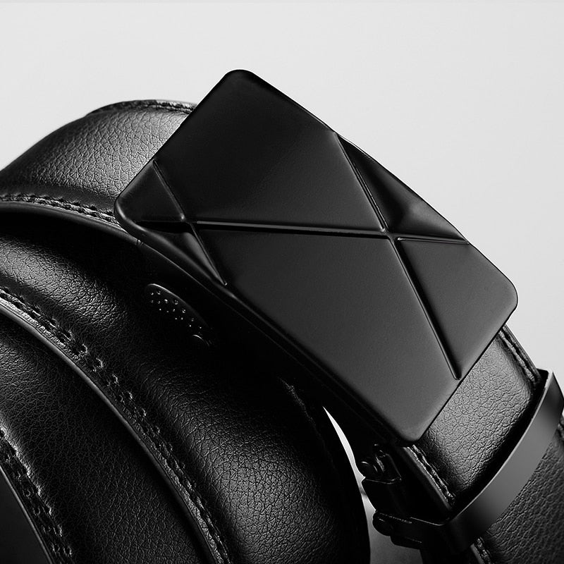 Neue Herren Gürtel Automatik Schnalle Echtes Leder Herrengürtel Luxusgürtel