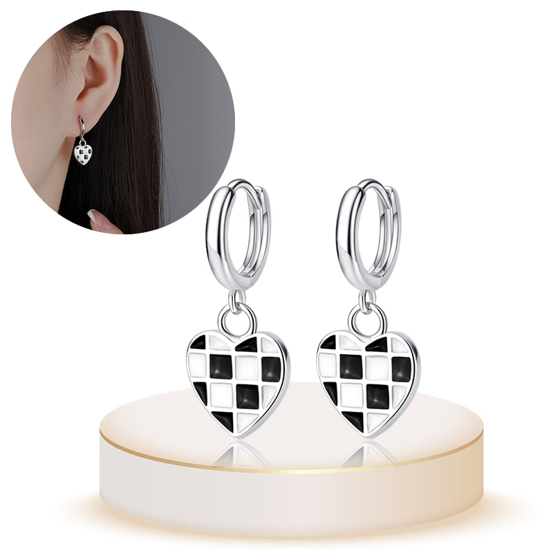 1 Paar Creolen aus 925 sterling Silber Ohrringe Ohrschmuck Zirkonia Ohrstecker